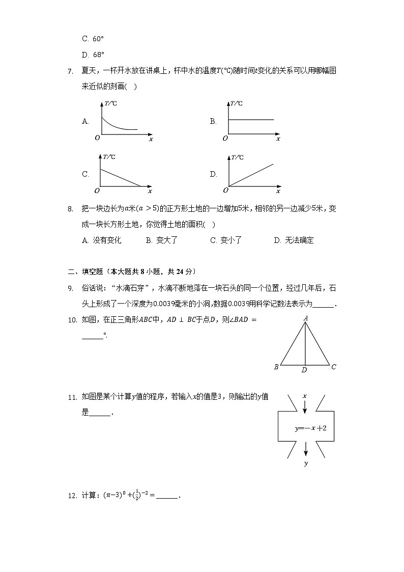 2021-2022学年内蒙古包头市七年级(下)期末数学试卷(Word解析版)第2页