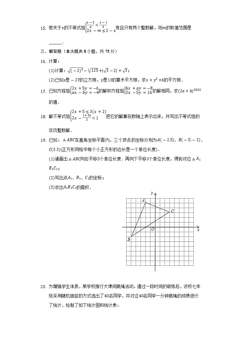 2021-2022学年河南省安阳市林州市七年级(下)期末数学试卷(Word解析版)第3页