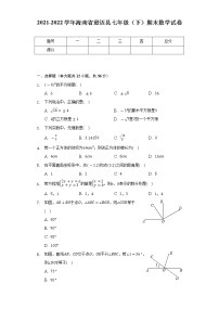 2021-2022学年海南省澄迈县七年级（下）期末数学试卷（Word解析版）