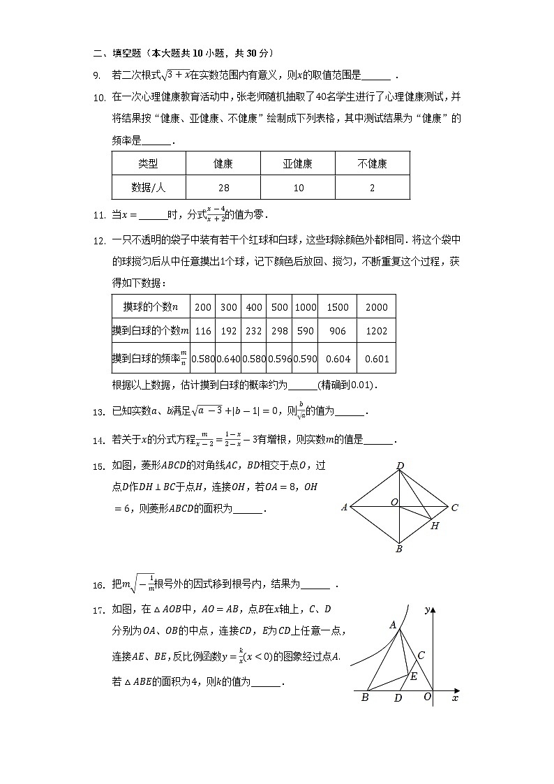 2021-2022学年江苏省扬州市江都区八年级(下)期末数学试卷(Word解析版)第2页