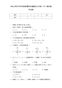 2021-2022学年河南省漯河市临颍县八年级（下）期末数学试卷（Word解析版）