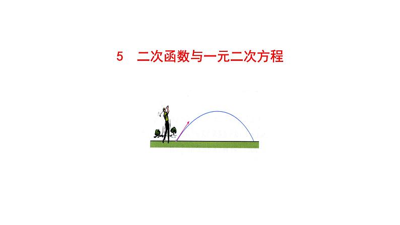 2021-2022 北师大版 数学 九年级下册 2.5 二次函数与一元二次方程课件第1页