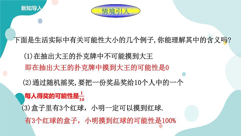 浙教版9年级上册数学2.2简单事件的概率(1)课件第2页