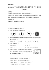 2021-2022学年江西省鹰潭市余江县七年级（下）期末数学试卷（Word解析版）