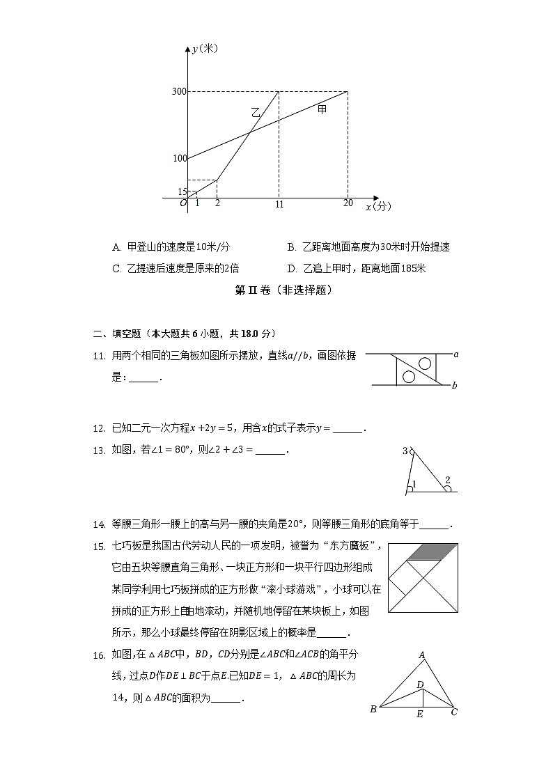 2021-2022学年山东省威海市文登区七年级(下)期末数学试卷(五四学制)(Word解析版)第3页