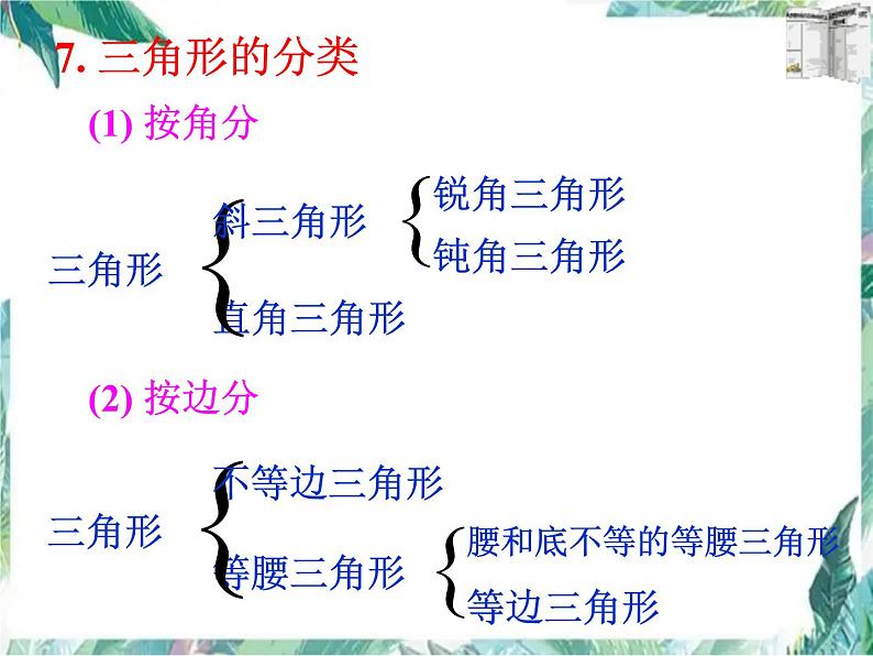 人教版八年级上册数学课件:第十一章三角形全章复习(共27张PPT)第4页