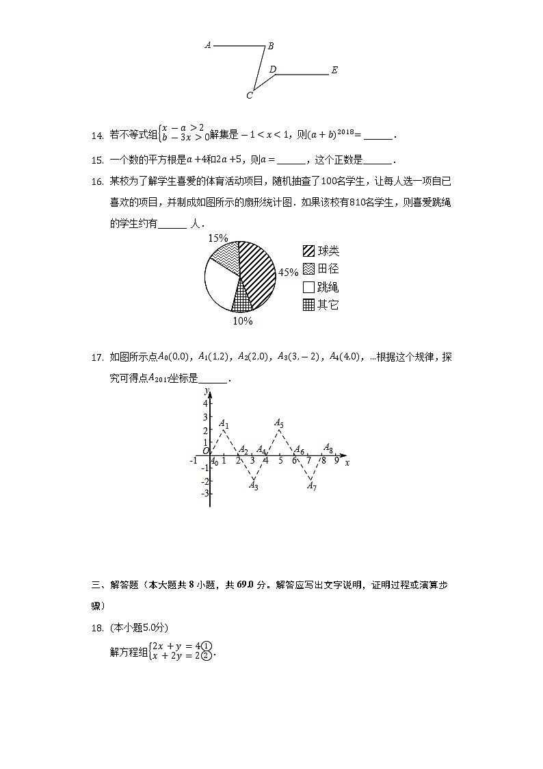 2021-2022学年内蒙古通辽市科左中旗七年级(下)期末数学试卷(Word解析版)第3页