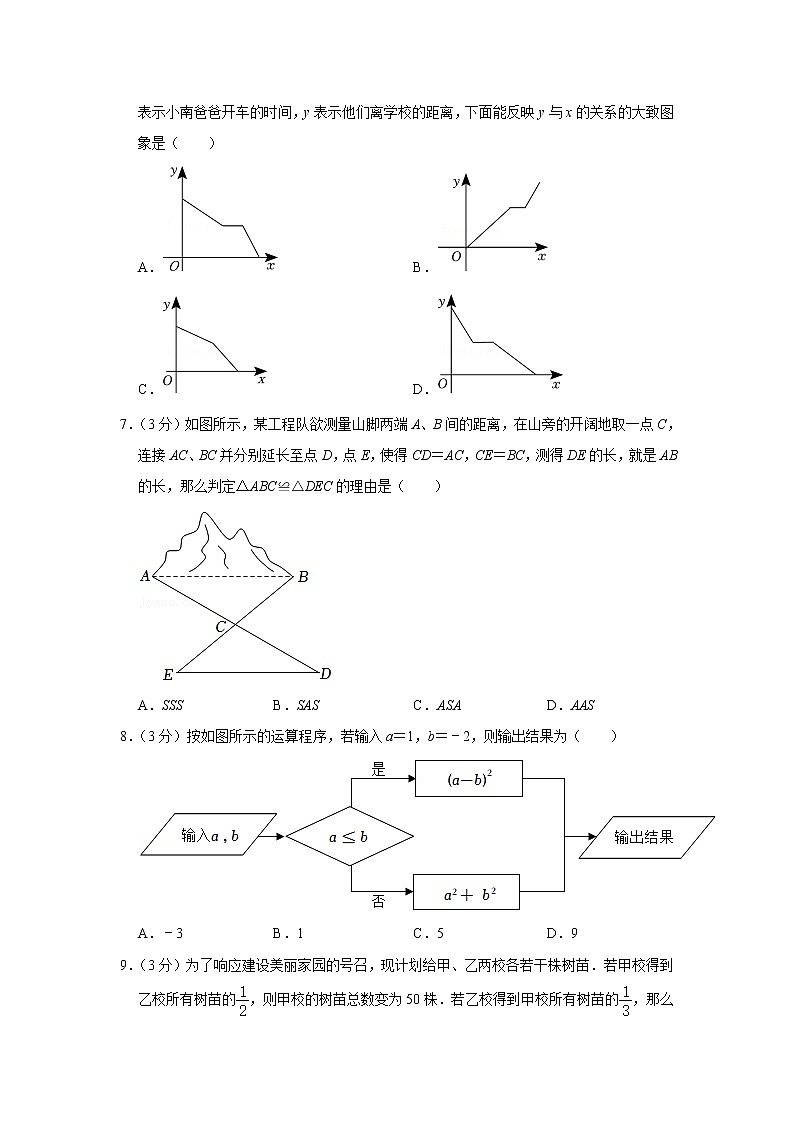 重庆市沙坪坝区南开中学2021-2022学年七年级下学期期末考试数学试卷(word版含答案)第2页
