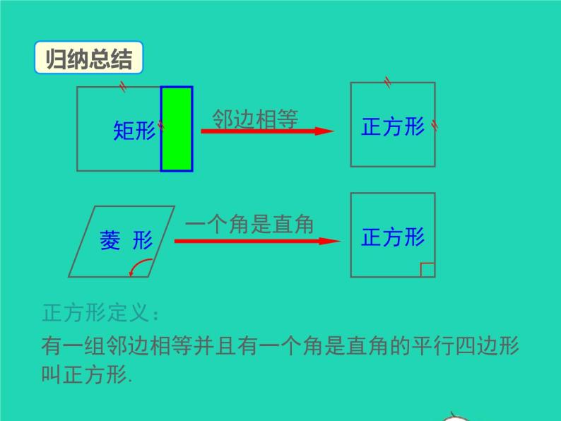 2022九年级数学上册第一章特殊平行四边形1.3正方形的性质与判定第1课时正方形的性质课件新版北师大版06