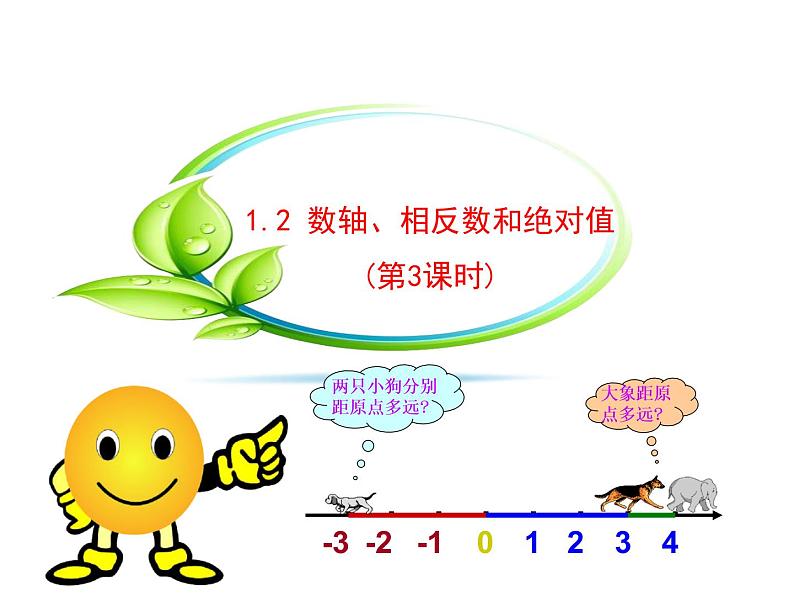沪科版数学七年级上册课件1.2 数轴、相反数和绝对值(第3课时)01