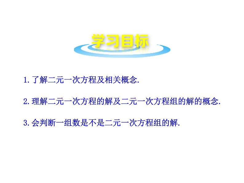 沪科版数学七年级上册课件3.3 二元一次方程组及其解法(第1课时)第2页