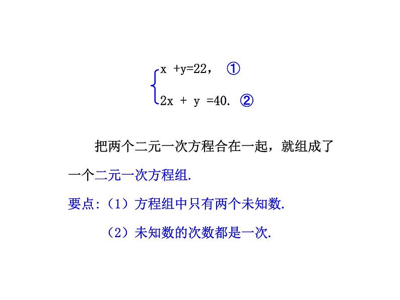 沪科版数学七年级上册课件3.3 二元一次方程组及其解法(第1课时)第5页