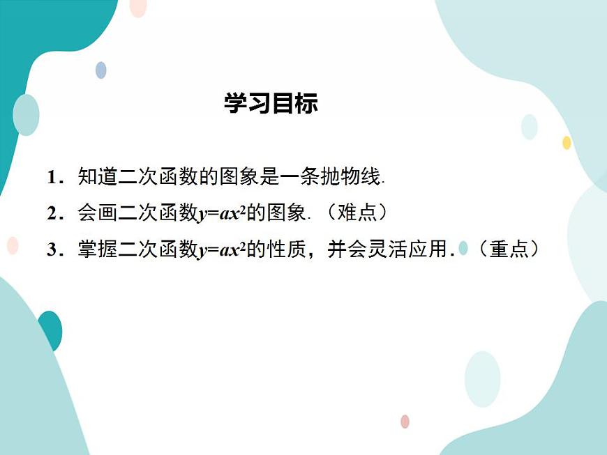 21.2.1二次函數(shù)y=ax2的圖象和性質（課件ppt）九年級上冊數(shù)學教材教學（滬科版）第2頁