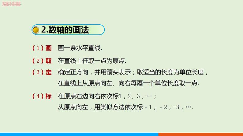人教版七年级数学上册 1.2.2数轴 教学课件07
