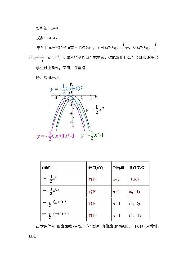 22.1.3 二次函数y=a(x-h)²+k的图象和性质 (第3课时)教案第3页