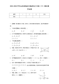 2021-2022學(xué)年山東省臨沂市臨沭縣八年級(jí)（下）期末數(shù)學(xué)試卷（Word解析版）