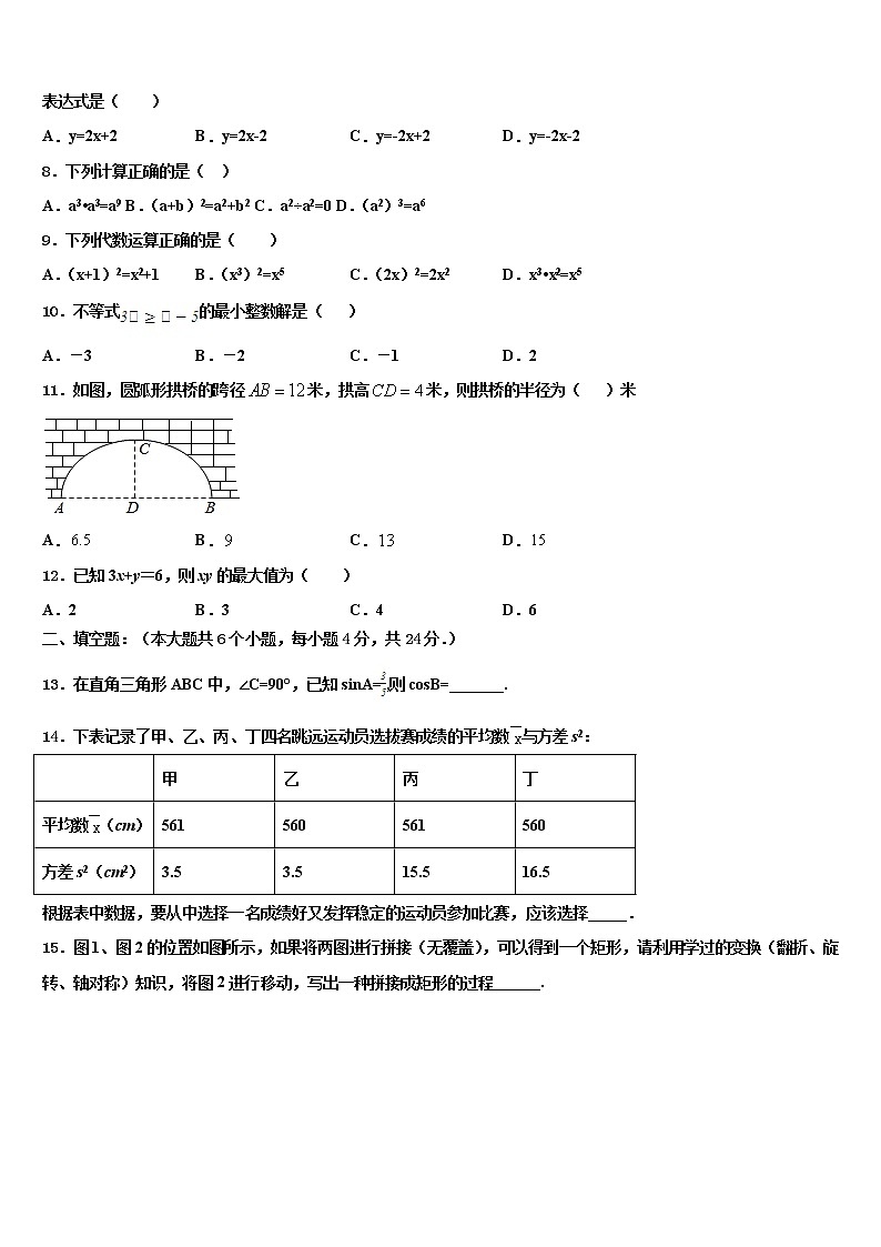 2022年平凉市重点中学中考冲刺卷数学试题含解析02