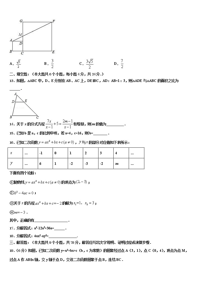 2022年山西省临汾市市级名校中考数学适应性模拟试题含解析第3页