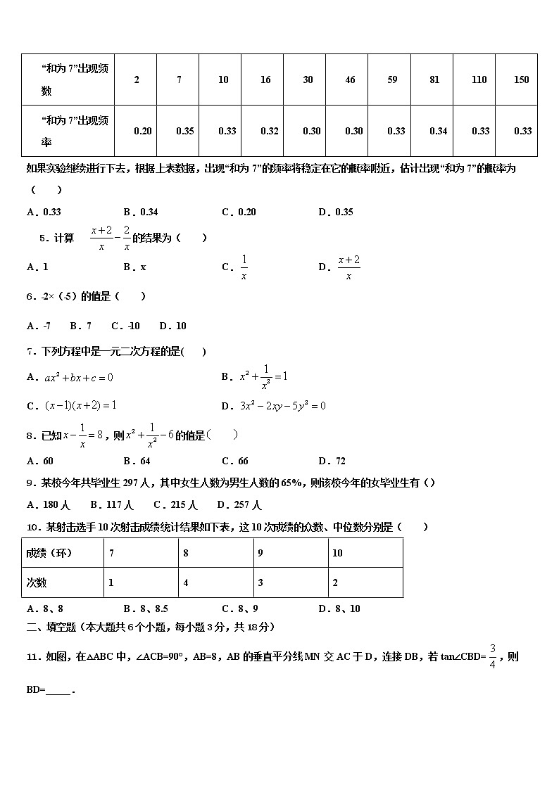 2022年云南省德宏市重点中学中考数学全真模拟试卷含解析02