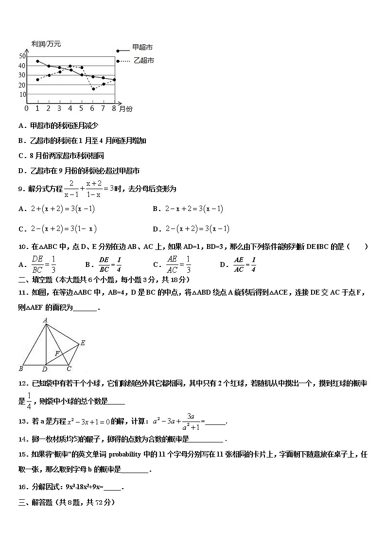 2022年上海市虹口区继光学校中考冲刺卷数学试题含解析03