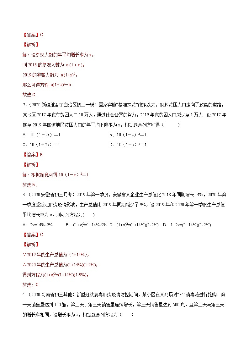 专题21.3 实际问题与一元二次方程(讲练)九年级上册同步讲练(人教版)03