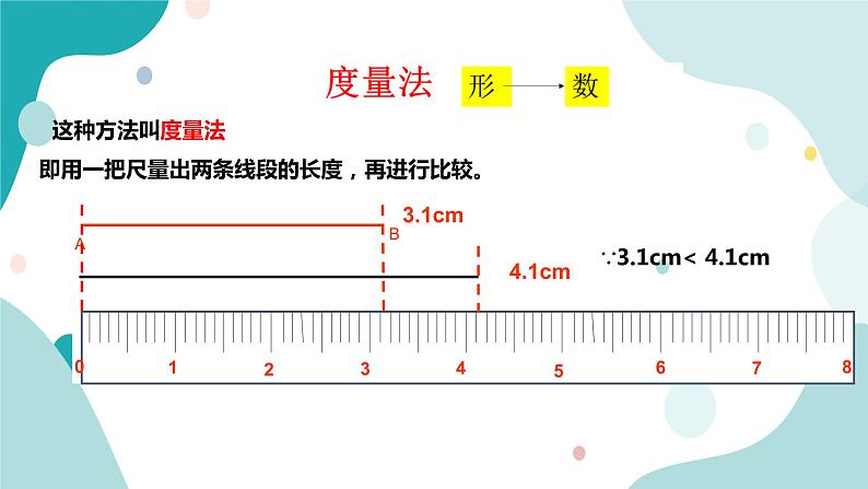 浙教版7年级上册数学6.3 线段的长短比较 课件第4页