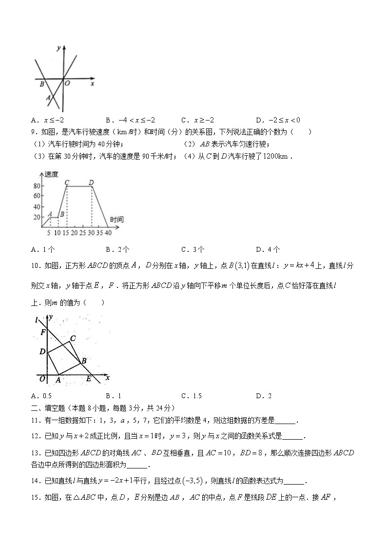新疆维吾尔自治区乌鲁木齐市第八中学2021-2022学年八年级下学期期末数学试题(word版含答案)02