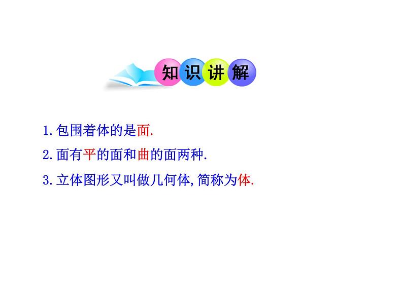 人教版七年级上册4.1.2 点、线、面、体课件05
