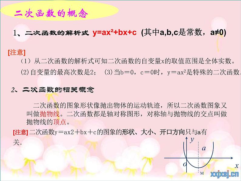 人教版 九年级上册 二次函数复习(一)优质课件第4页