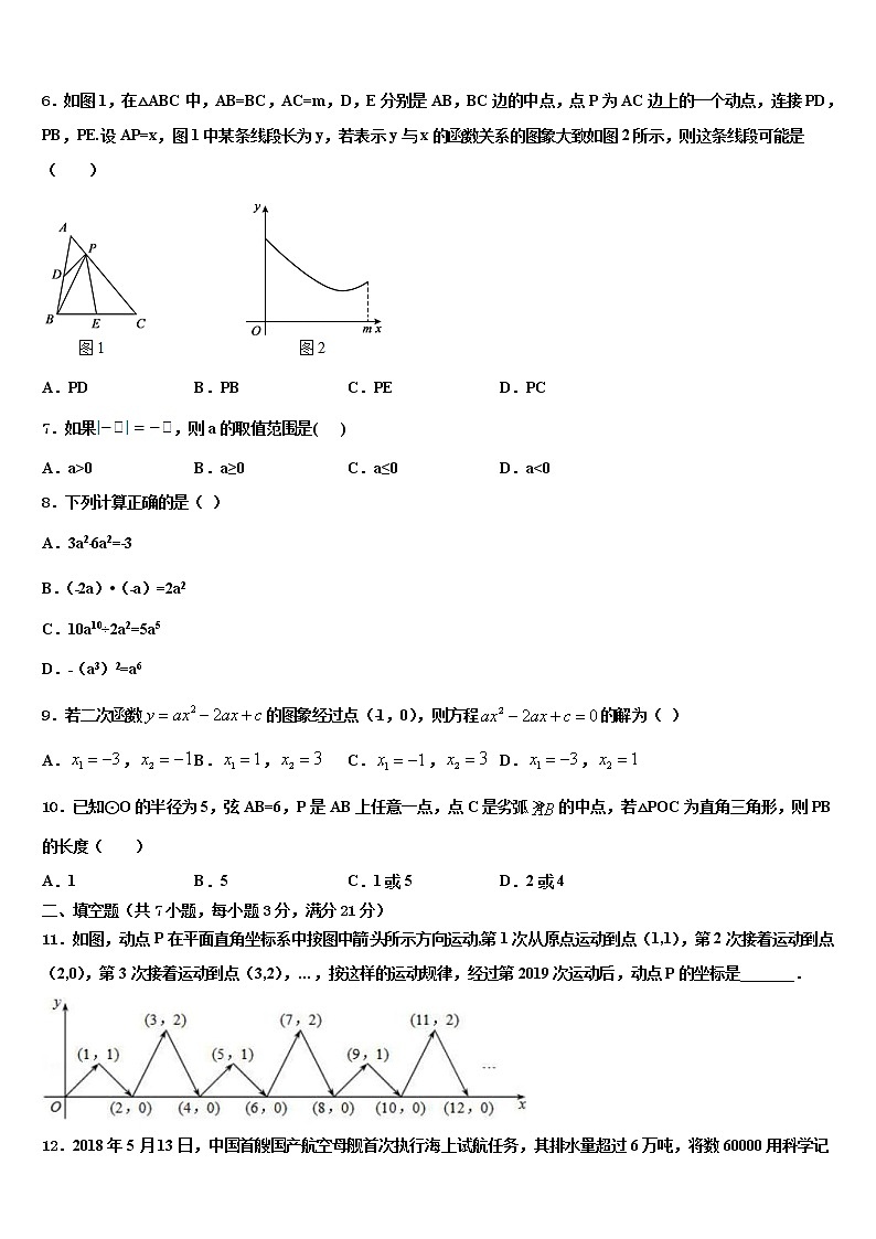 福建省晋江市安海片区达标名校2021-2022学年中考数学最后一模试卷含解析第2页