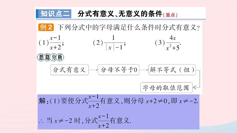 数学人教版八年级上册同步教学课件15.1分式15.1.1从分数到分式作业第7页