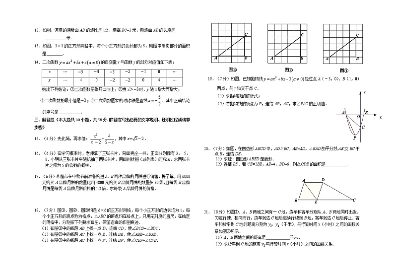吉林省长春市2022届九年级上学期(9月)第一次月考数学试卷(含答案)第2页