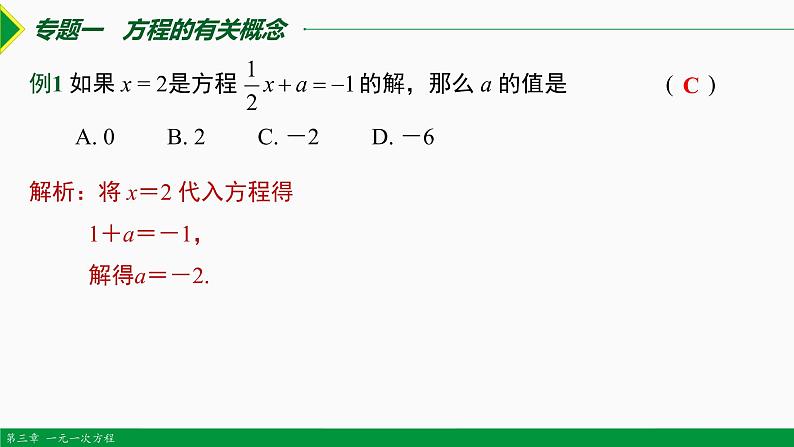 第三章 一元一次方程复习 第2课时(专题复习)-2022-2023学年七年级数学上册同步教材配套精品教学课件(人教版)第3页