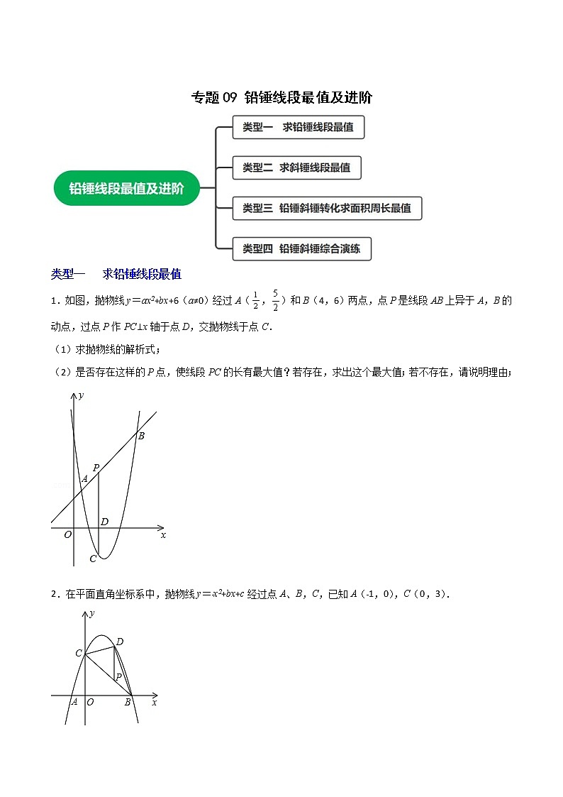 专题09 铅锤线段最值及进阶(学生版)第1页