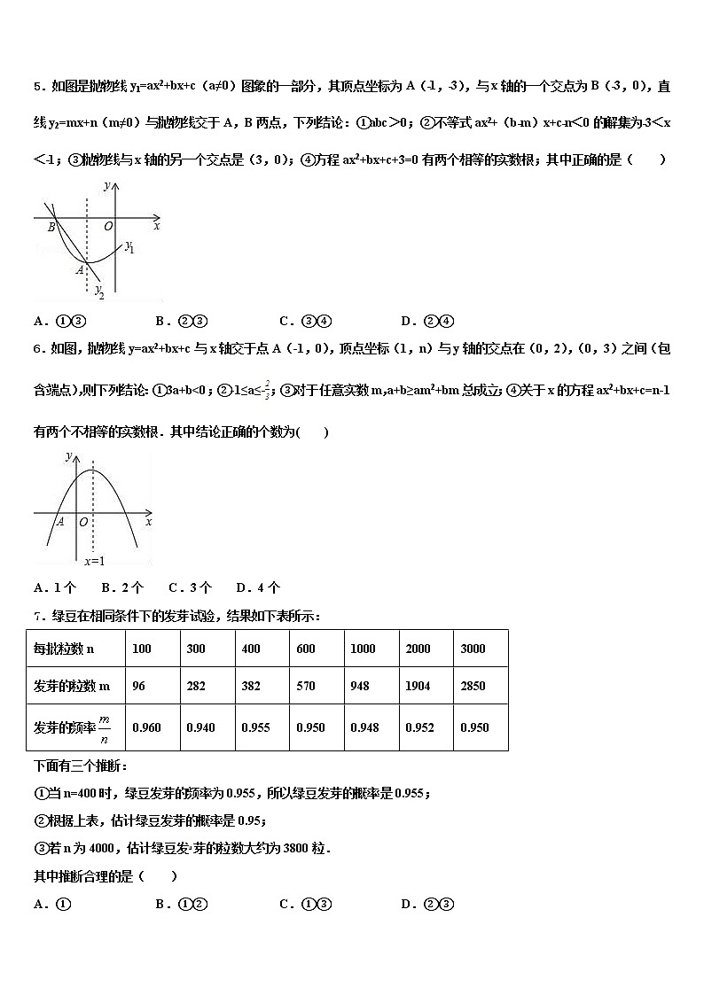 广东省深圳市龙岗实验中学2021-2022学年中考试题猜想数学试卷含解析02