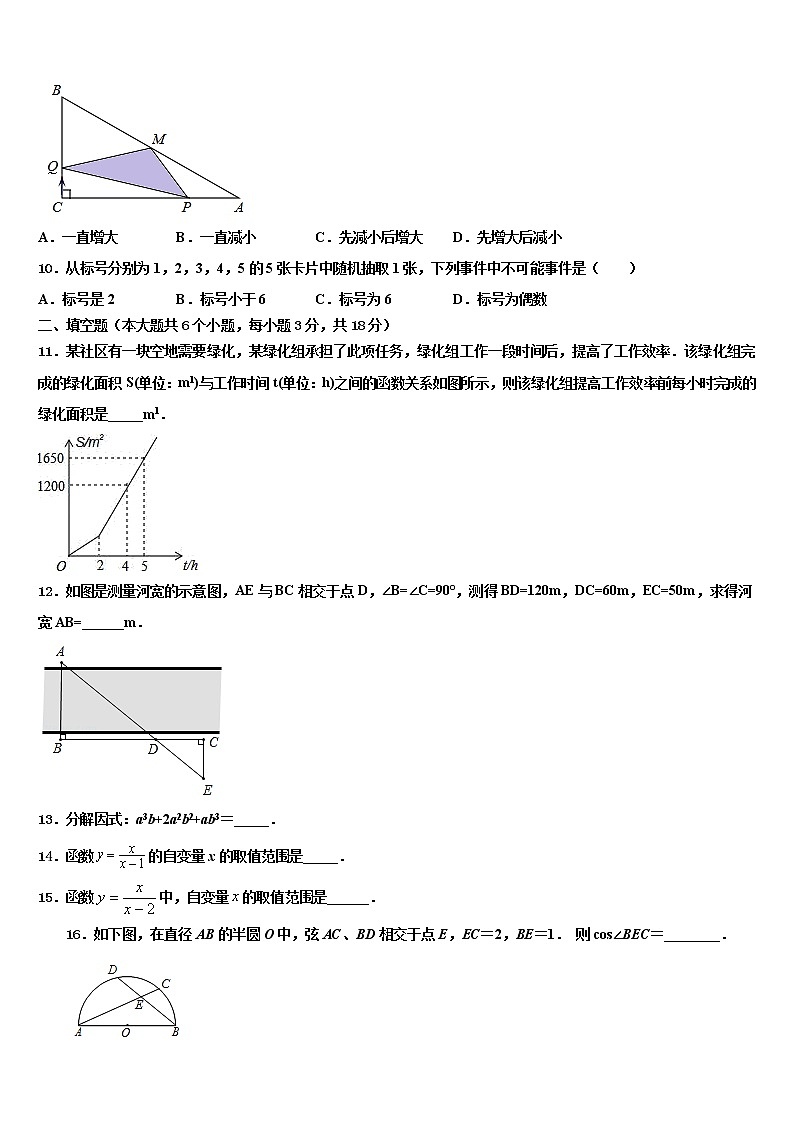 甘肃省定西市名校2022年中考数学模拟预测试卷含解析03