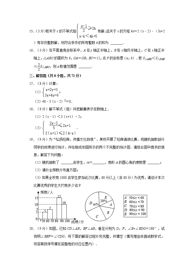 2021-2022学年湖北省武汉市七一华源中学七年级(下)月考数学试卷(5月份)第3页