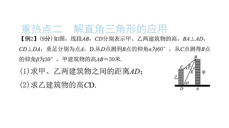 2022九年级数学下册第二十八章锐角三角函数章末复习与小结3习题课件新版新人教版05