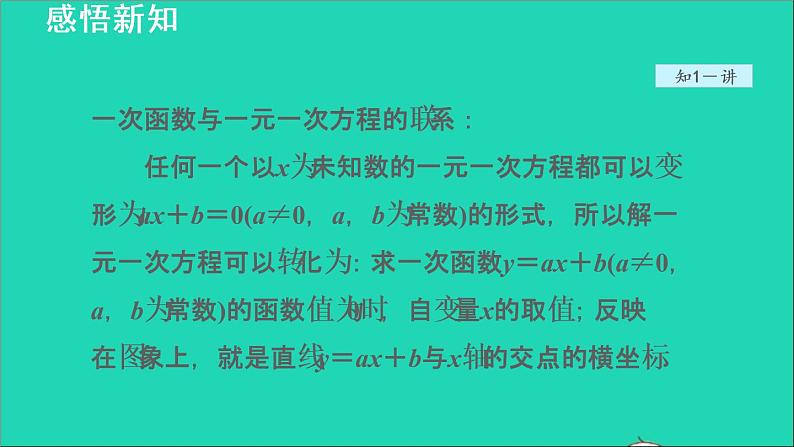 数学苏科版八年级上册同步教学课件第6章一次函数6.5一次函数与一元一次方程不等式第6页
