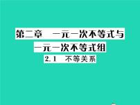 2020-2021学年1 不等关系习题课件ppt