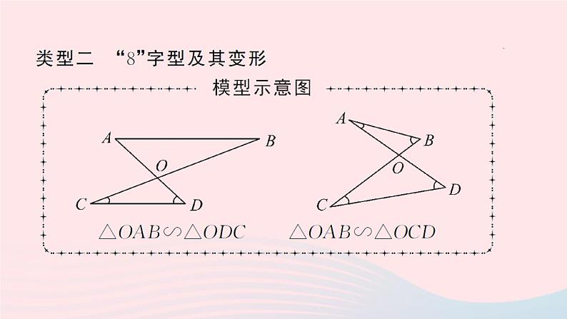 数学人教版九年级下册同步教学课件第27章相似专题训练(4)相似三角形中五种常见的基本模型作业07