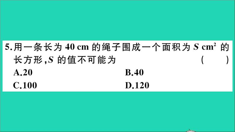 数学华东师大版九年级下册同步教学课件复习专项训练6二次函数作业05