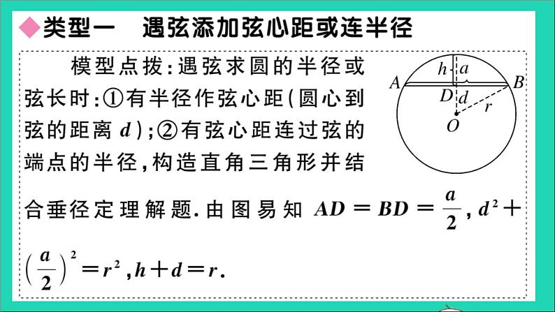 数学华东师大版九年级下册同步教学课件第27章圆解题技巧专题圆中辅助线的作法作业第2页