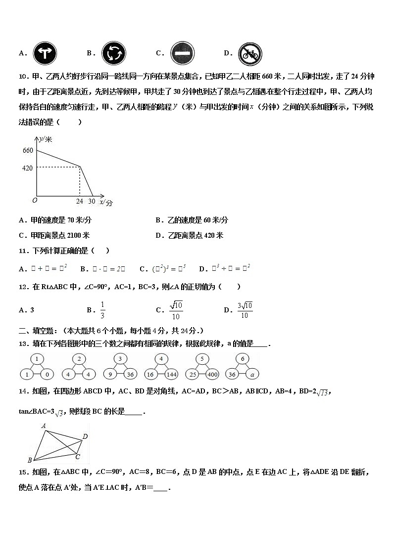 河北省石家庄市辛集市达标名校2022年中考数学模拟预测试卷含解析第3页