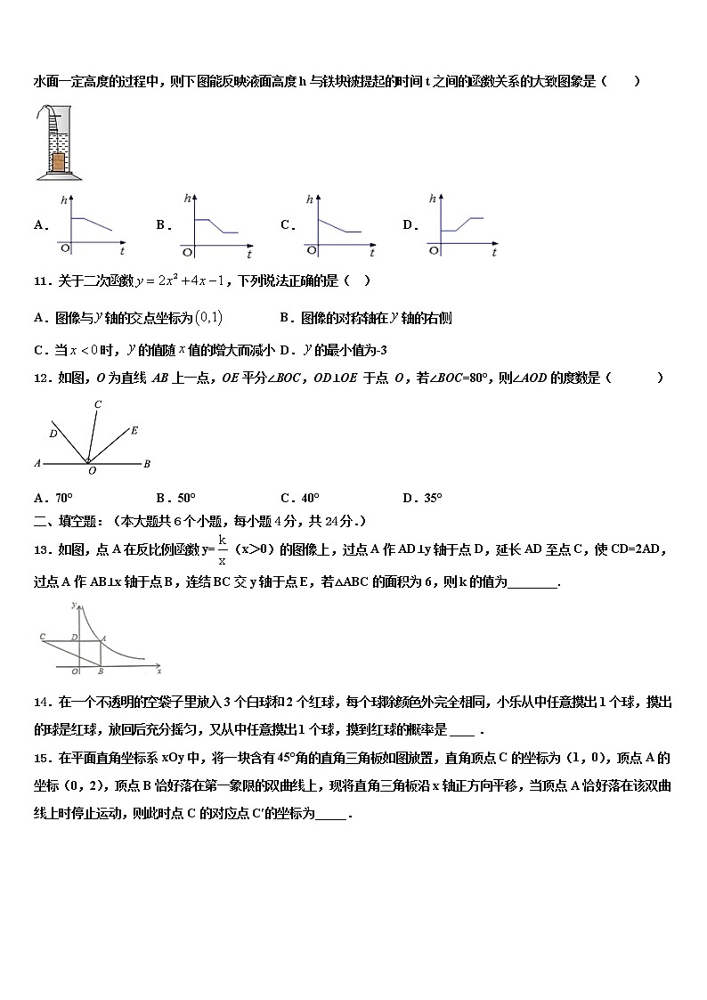 河南卢氏县重点名校2021-2022学年初中数学毕业考试模拟冲刺卷含解析03