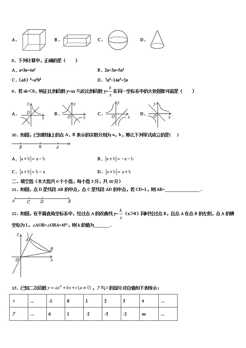 黑龙江省哈尔滨市阿城区朝鲜族中学2021-2022学年中考数学押题试卷含解析第2页