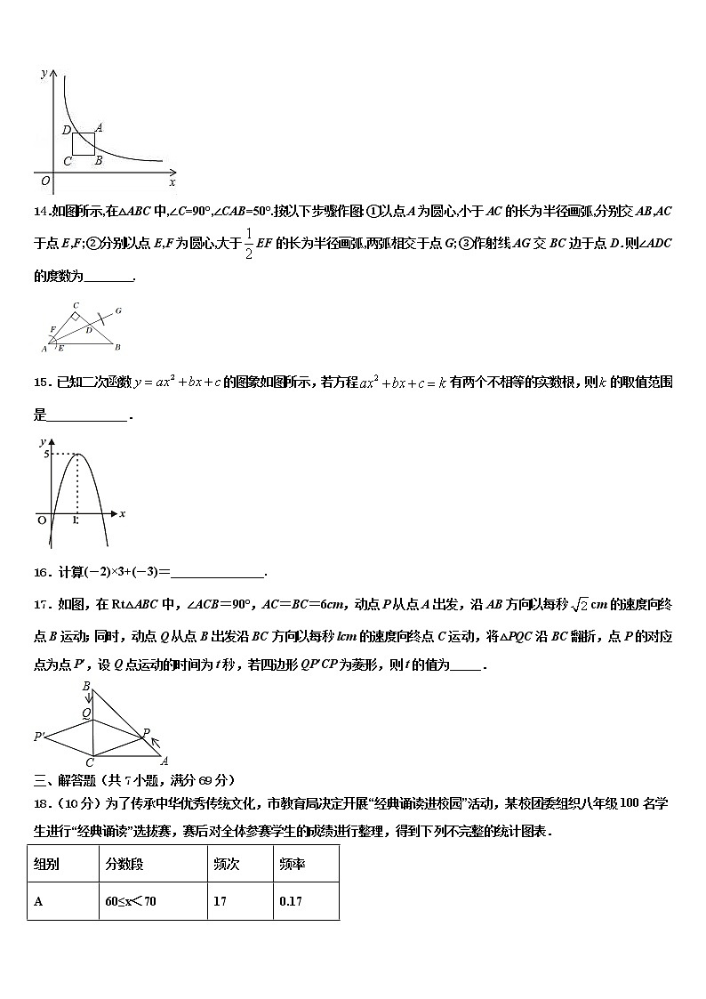 黄南市重点中学2022年中考数学模拟精编试卷含解析03