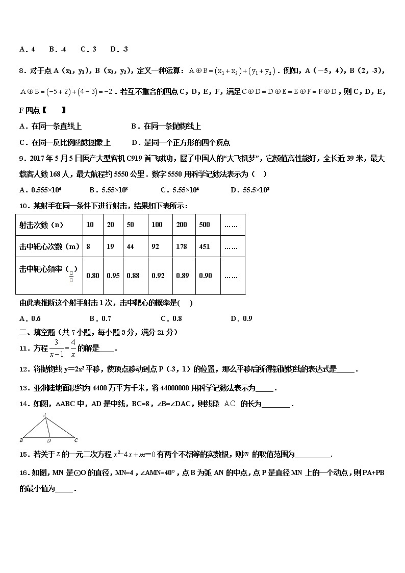 湖北省武汉市高新区重点名校2021-2022学年中考数学模拟预测题含解析第2页