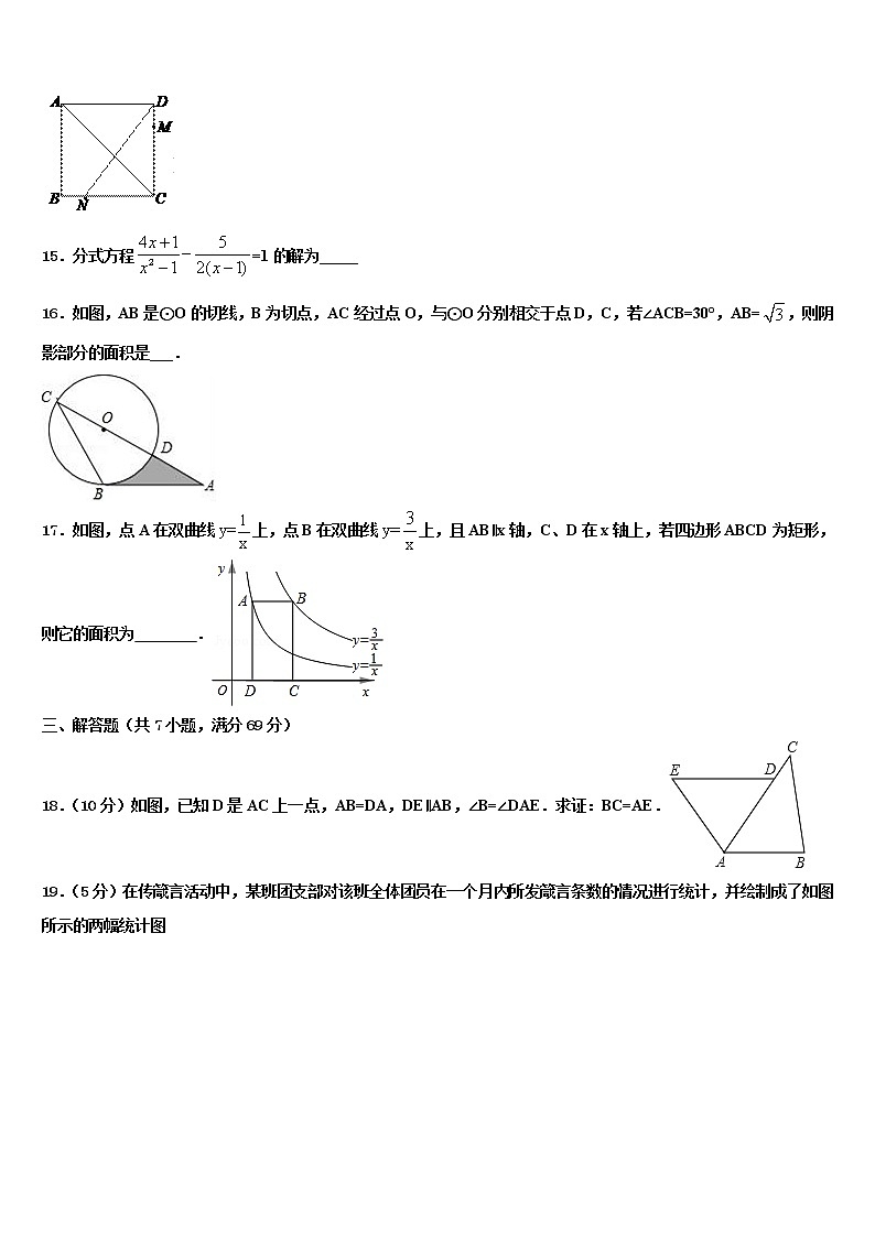 吉林省农安县2022年中考数学对点突破模拟试卷含解析第3页