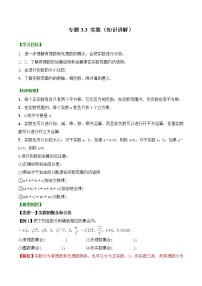 专题3.3 实数【知识讲解+专项练习】（含解析）-【 课堂】2021-2022学年八年级数学上册 知识讲练一本全（湘教版）
